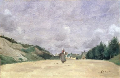 Une route en Normandie, c.1860-65